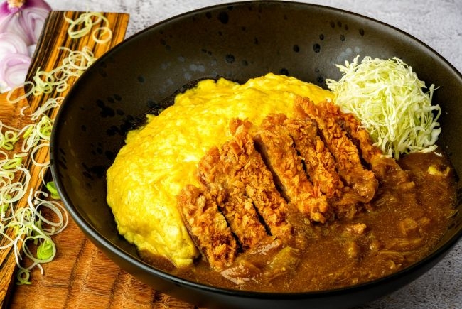 Omurice Tonkatsu with Japanese Curry